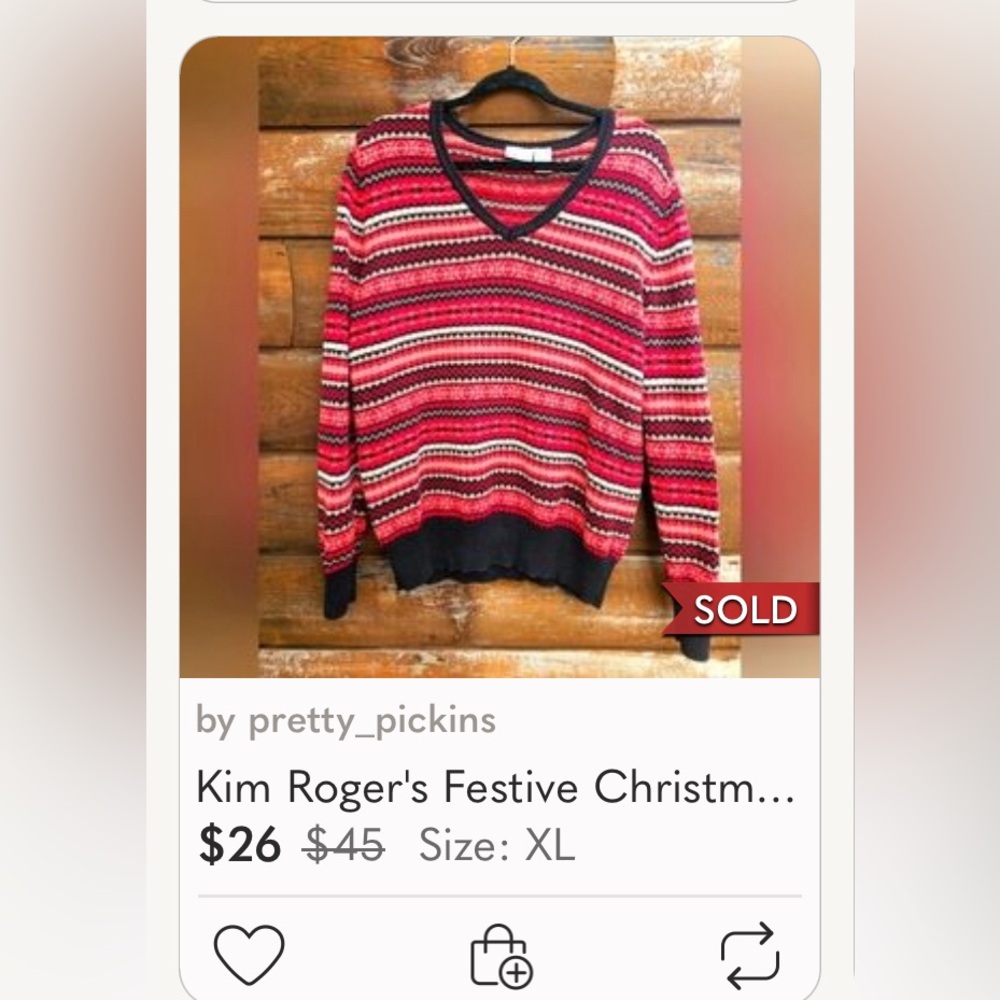 🌞 Kim Rogers colorful striped short sleeve round neck ribbed sweater women M - Picture 16 of 16